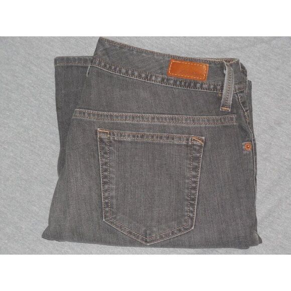 Eddie‎ Bauer Jeans Women Sz 10 P Denim Shaped Fit Straight Leg Charcoal Gray - Picture 1 of 9
